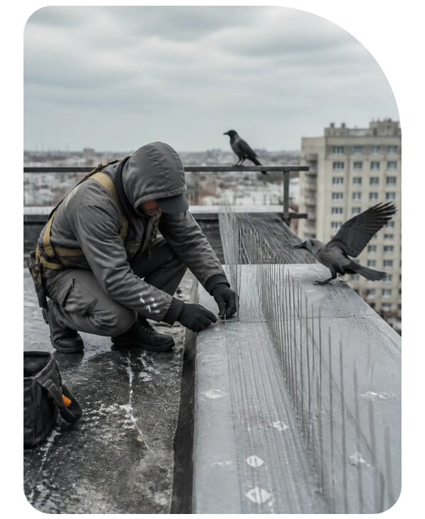 Защита от ворон под ключ в Георгиевске по цене от 5154 р. | Сенат-Грг